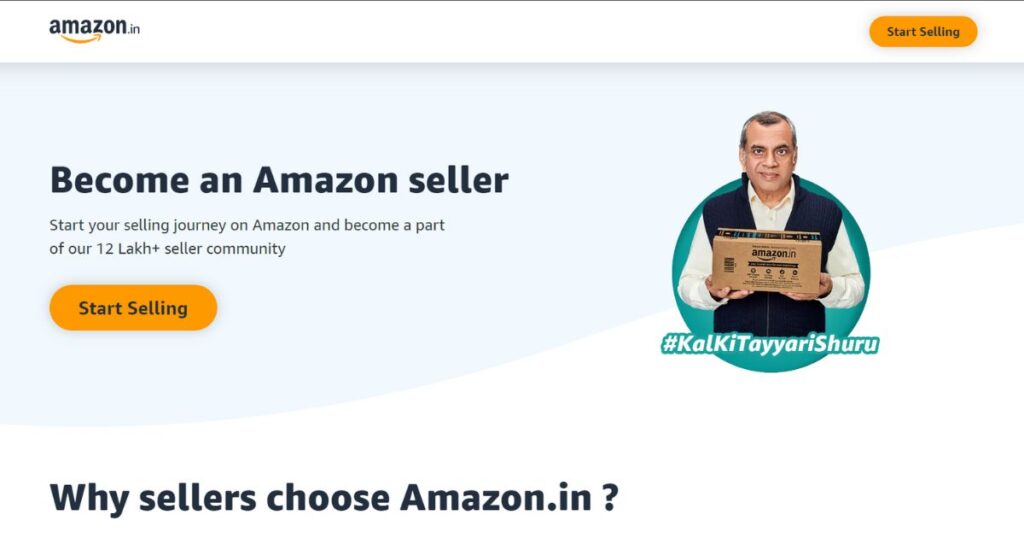 amazon seller central home page